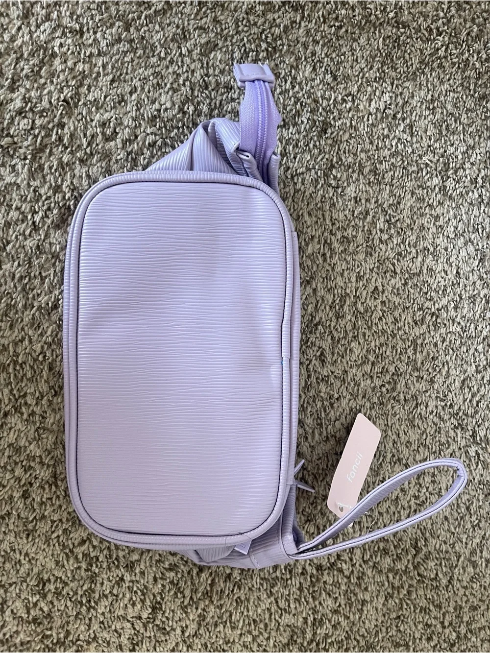 Fancii Lavender Cosmetic Wristlet Pouch with Strap